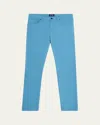 Cesare Attolini Men's Stretch Five-pocket Pants In Teal