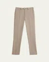 Cesare Attolini Men's Super 150's Wool Flat-front Trousers In Gold