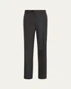 Cesare Attolini Men's Super 150's Wool Flat-front Trousers In Gray