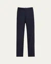 Cesare Attolini Men's Super 150's Wool Flat-front Trousers In Navy