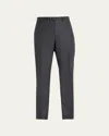 Cesare Attolini Men's Flat-front Flannel Trousers In Grey