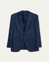 Cesare Attolini Men's Textured Cashmere Jacket In Blue