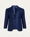 Cesare Attolini Men's Windowpane Sport Coat In Navy