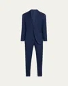 Cesare Attolini Men's Wool Chevron 130 Two-piece Suit In Blue