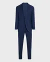 Cesare Attolini Men's Wool Chevron 130 Two-piece Suit In Blue