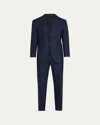Cesare Attolini Men's Wool Houndstooth Suit In B32-navy