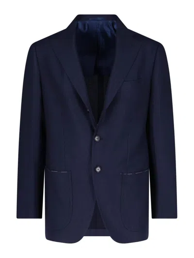 Cesare Attolini Napoli Blazer Monopetto In Blue