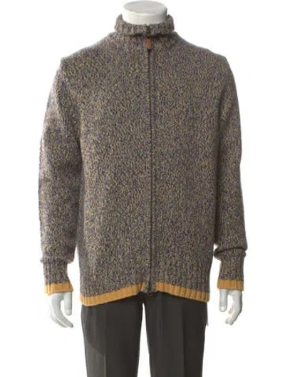 Pre-owned Cesare Attolini Napoli Cesare Attolini Cashmere Patterned Cardigan In Multi