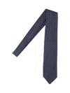 Cesare Attolini Slim Patterned Ties Pointed Tip In Blue