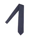 Cesare Attolini Slim Patterned Ties Pointed Tip In Blue