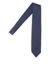 Cesare Attolini Slim Patterned Ties Pointed Tip In Blue