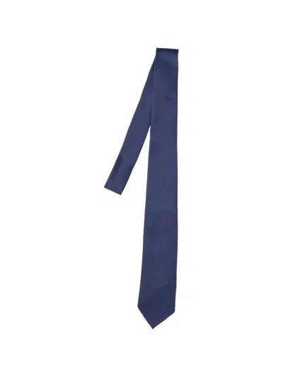 Cesare Attolini Pointed Tie In Blue