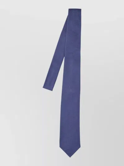 Cesare Attolini Regular Width Tie Textured Fabric Style In Blue