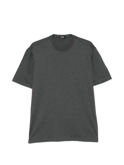 Cesare Attolini Shirred-sleeve T-shirt In Gray