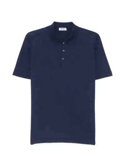 Cesare Attolini Short-sleeve Polo Shirt In Blue