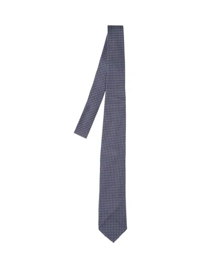 Cesare Attolini Silk Tie In Blue