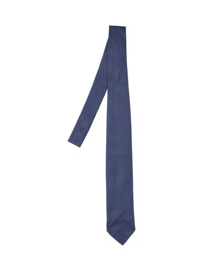 Cesare Attolini Silk Tie In Blue