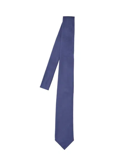 Cesare Attolini Silk Tie In Blue