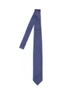 Cesare Attolini Slim Width Tie Traditional Shape Patterned Design In Blue