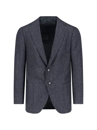 CESARE ATTOLINI SINGLE-BREASTED VIRGIN WOOL BLAZER