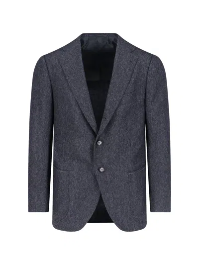 CESARE ATTOLINI SINGLE-BREASTED VIRGIN WOOL BLAZER