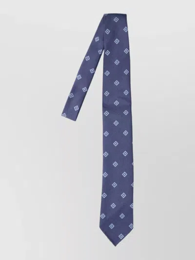 Cesare Attolini Slim Necktie Standard Length Diamond Pattern In Green