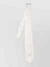 Cesare Attolini Slim Design Tie Textured Fabric Loop In White