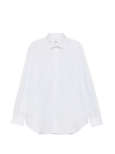 Cesare Attolini Spread-collar Button-up Shirt In White