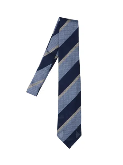 Cesare Attolini Striped Silk Tie
