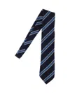 Cesare Attolini Striped Tie In Blue
