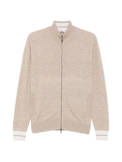 Cesare Attolini Zip-up High-neck Cardigan In Neutral