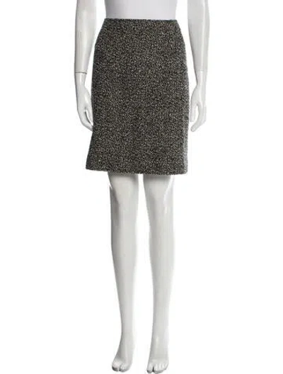 Pre-owned Cesare Fabbri Printed Knee-length Skirt In Black