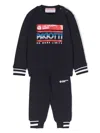 Cesare Paciotti 4us Logo-appliqué Tracksuit Set In Blue