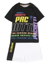 Cesare Paciotti 4us Logo-print Cotton Shorts Set In Black