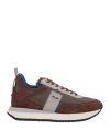 Cesare Paciotti 4us Paciotti 4us Man Sneakers Brown Size 9 Leather, Textile Fibers In Brown