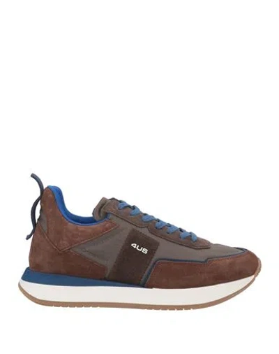 Cesare Paciotti 4us Paciotti 4us Man Sneakers Chocolate Brown Size 9 Leather, Textile Fibers