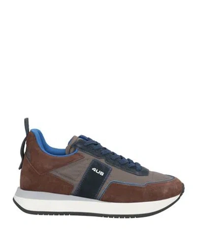 Cesare Paciotti 4us Paciotti 4us Man Sneakers Brown Size 9 Leather, Textile Fibers