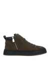 Cesare Paciotti 4us Man Sneakers Military Green Size 9 Leather