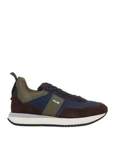 Cesare Paciotti 4us Paciotti 4us Man Sneakers Navy Size 11 Leather, Textile Fibers