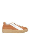 Cesare Paciotti 4us Man Sneakers Tan Size 9 Calfskin In Brown