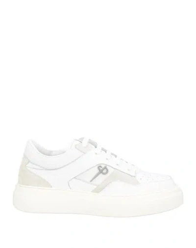 Cesare Paciotti 4us Paciotti 4us Man Sneakers White Size 12 Leather, Textile Fibers