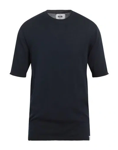 Cesare Paciotti 4us Man Sweater Midnight Blue Size M Cotton In Blue