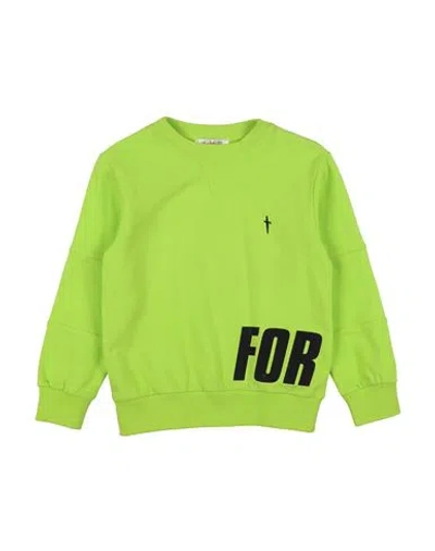 Cesare Paciotti 4us Babies'  Toddler Boy Sweatshirt Acid Green Size 4 Cotton, Polyester