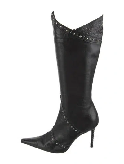 Pre-owned Cesare Paciotti Leather Boots In Black