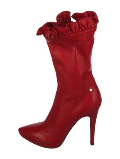 Pre-owned Cesare Paciotti Leather Boots In Red
