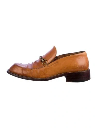 Pre-owned Cesare Paciotti Leather Dress Loafers In Brown