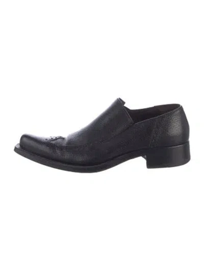 Pre-owned Cesare Paciotti Leather Loafers In Black