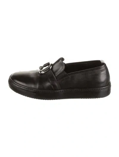 Pre-owned Cesare Paciotti Leather Loafers In Black