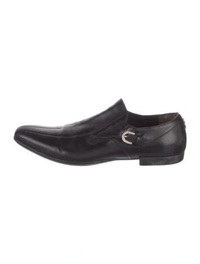 Pre-owned Cesare Paciotti Leather Monk Straps In Blue