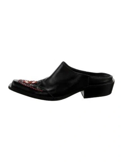 Pre-owned Cesare Paciotti Leather Mules In Black